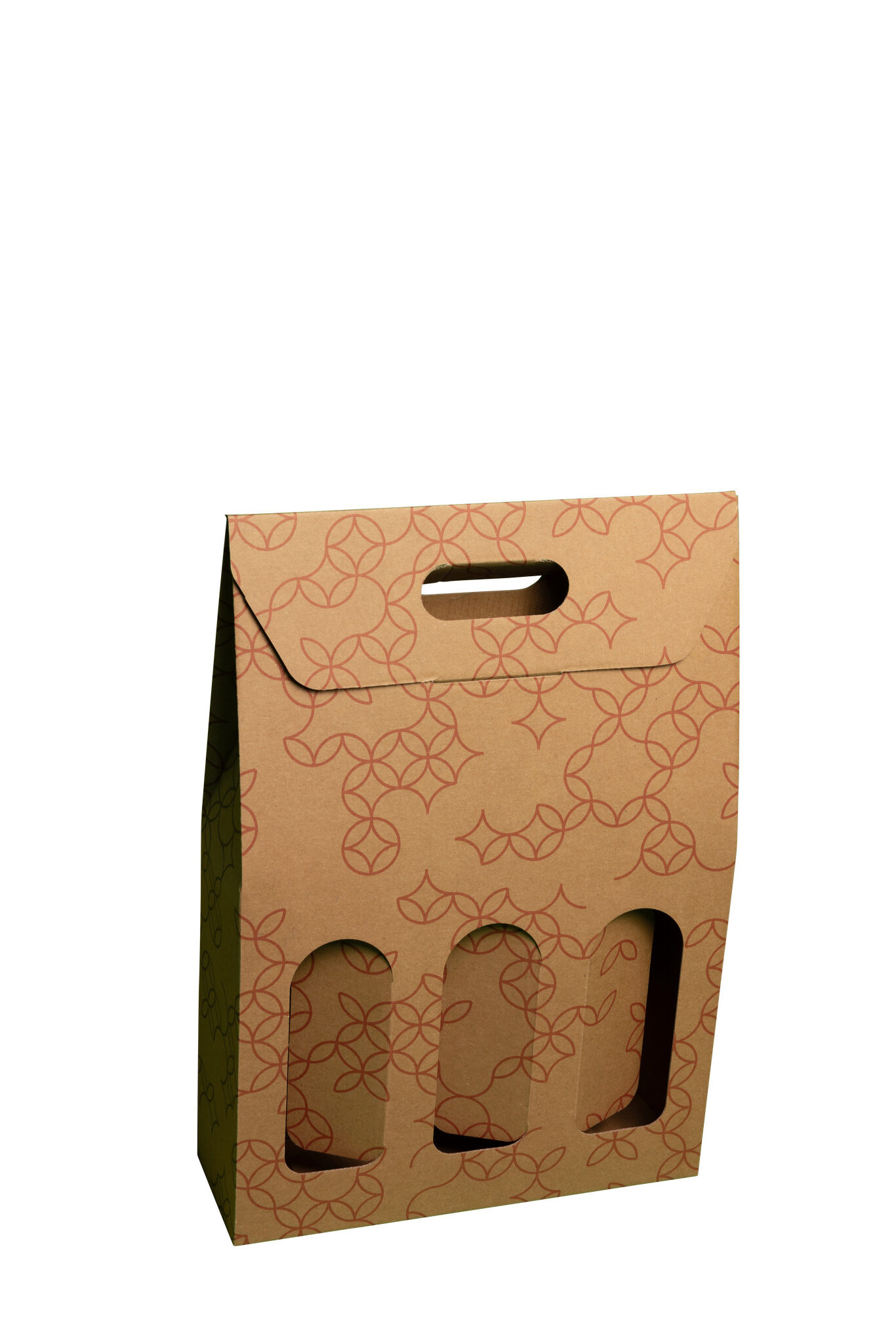 3 bottle geo red