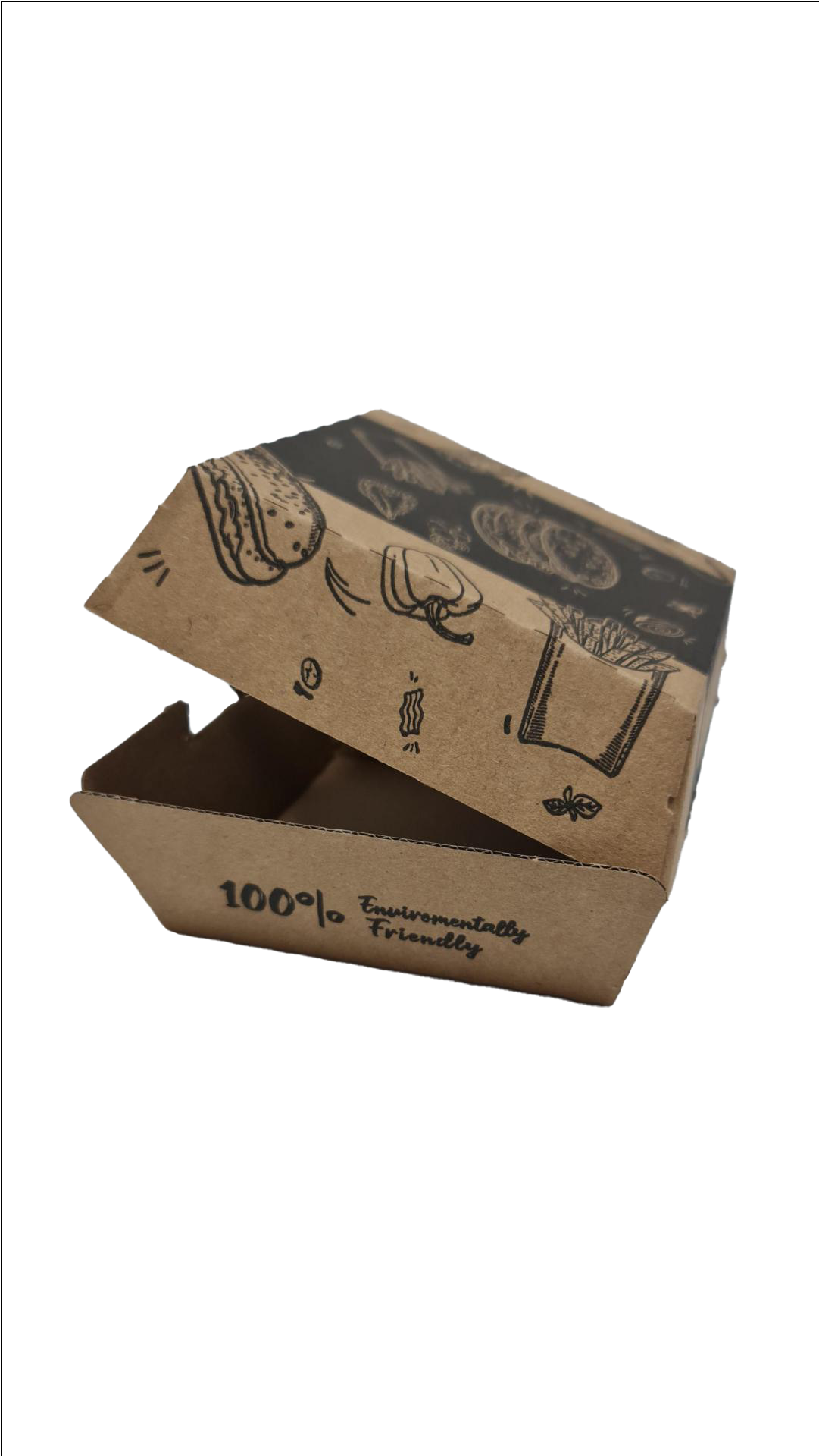 burger Box front open left side